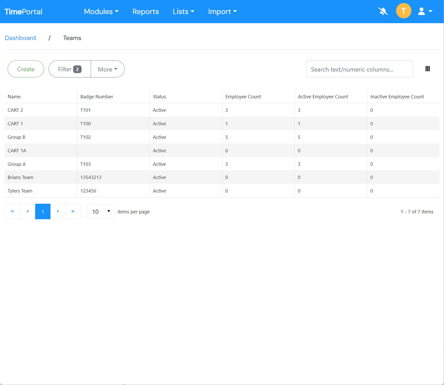 Teams – Support | Time Portal, LLC